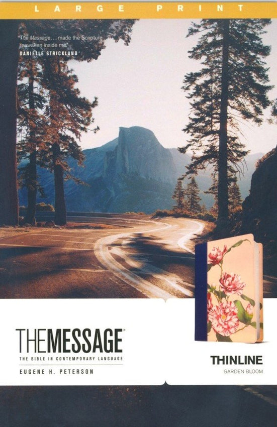 Message Thinline Bible Large Print Garden Bloom