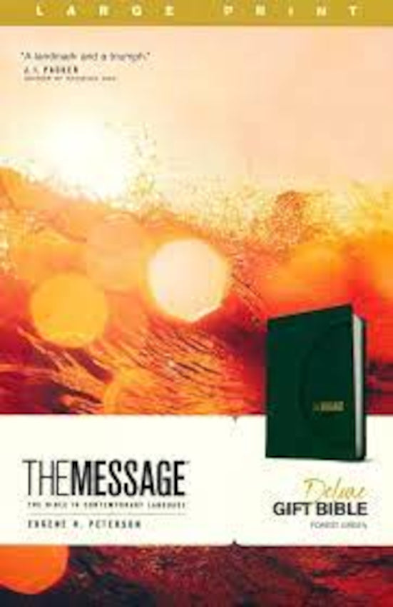 Message Deluxe Gift Bible Large Print Green