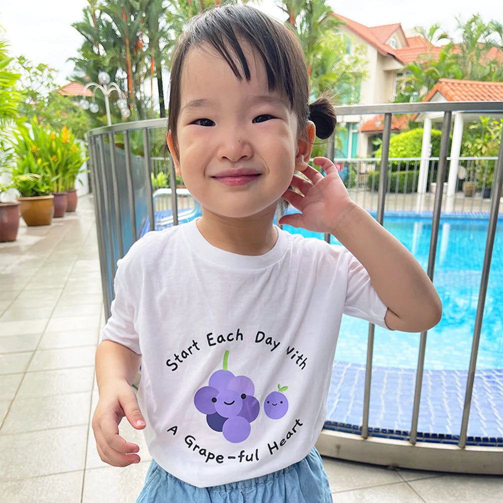 With a Grape-ful Heart | Kids T-Shirt