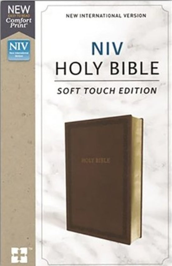NIV Holy Bible Soft Touch Ed Leathersoft Brown