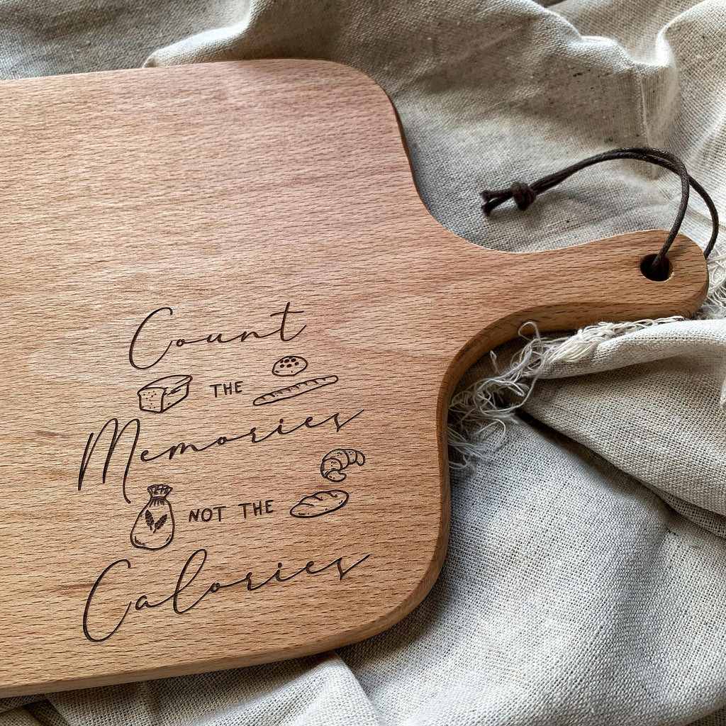 Count the Memories | Wooden Serving Board