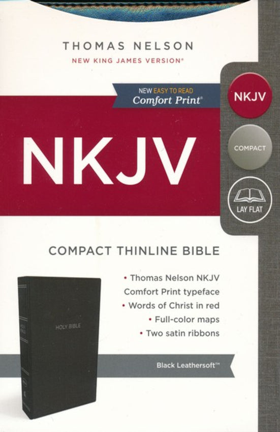 NKJV Thinline Compact LtrSoft-Black, Cft Prt