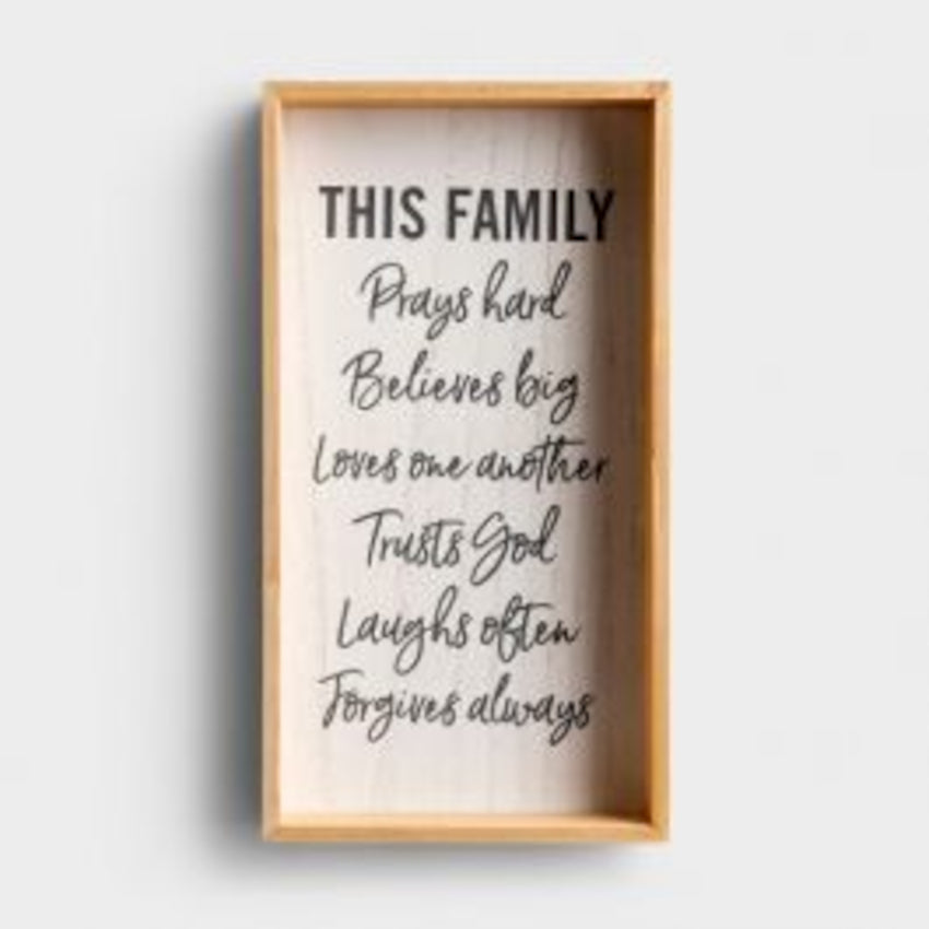 This Family Prays | Framed Wall Art