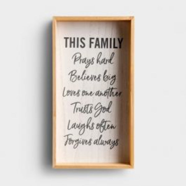 This Family Prays | Framed Wall Art