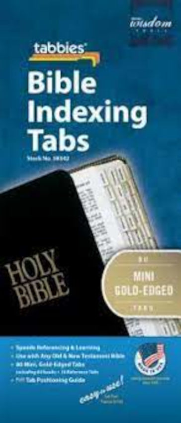 Tabbies Mini Gold-Edged Bible Indexing Tabs