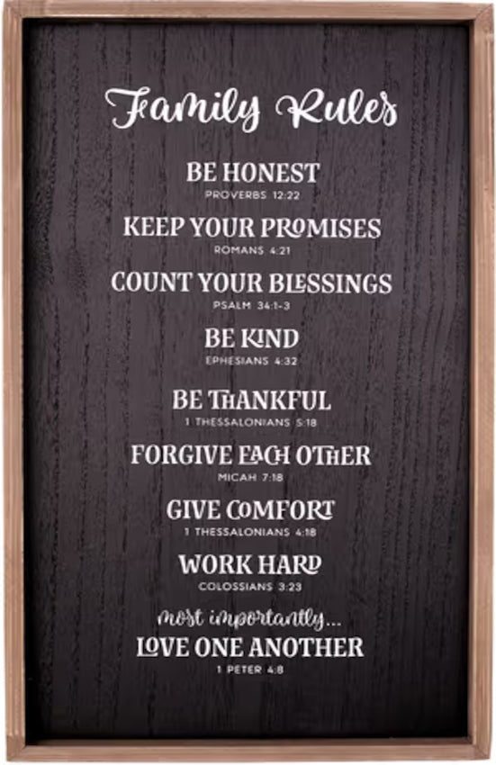 Family Rules  | Wall Plaque