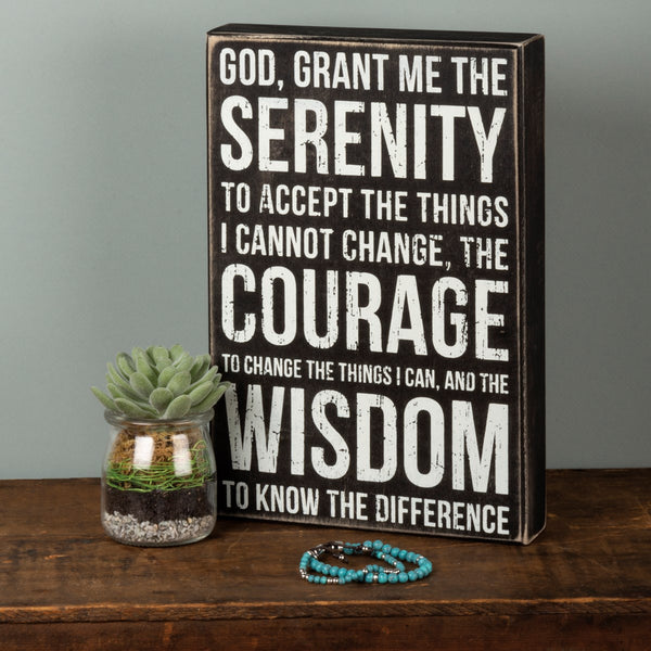 Serenity Prayer | Box Sign