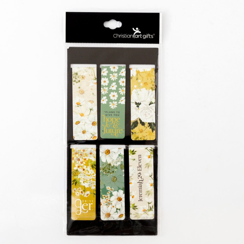 Jeremiah 29:11 Green, Gold,and Cream, Magnetic Bookmarks