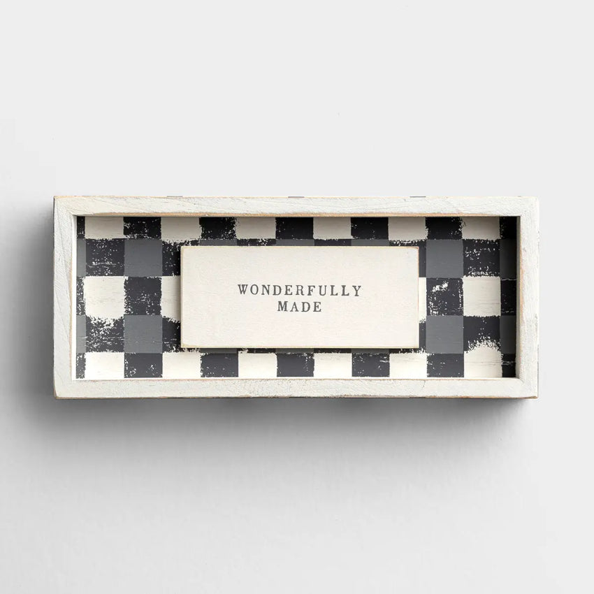 Wonderfully Made | Framed Wooden Board