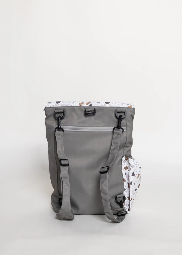 Terrazzo Grayish-Green | Utility 4-Way Washable Bag