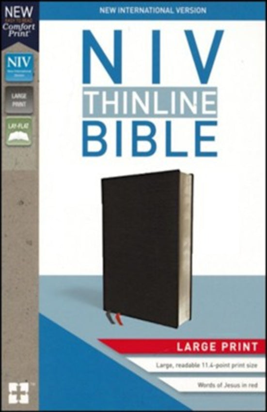 NIV Thinline Bonded-Black, Large Print