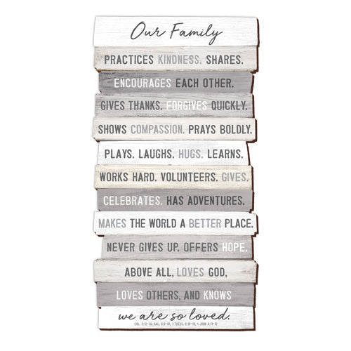 Our Family | Stacked Wood Plaques