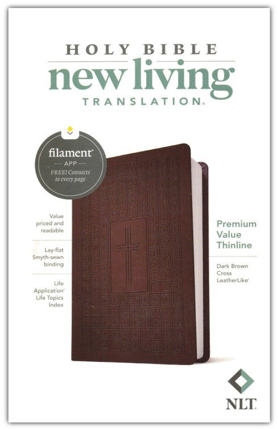 NLT Premium Value Thinline Bible Filament Ed Brown