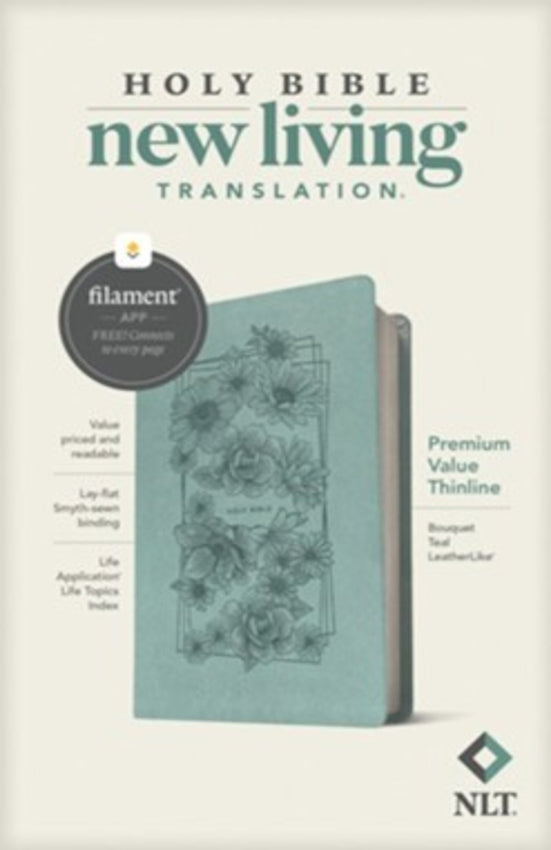 NLT Premium Value Thinline Bible Filament Ed Teal