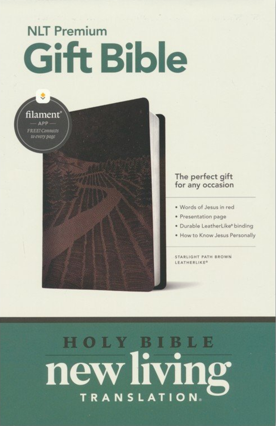 NLT Premium Gift Bible Filament Enabled Starlight Path Brown
