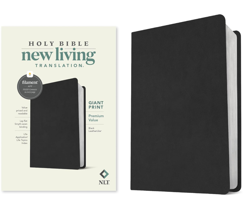 NLT Giant Print Premium Value Bible Black