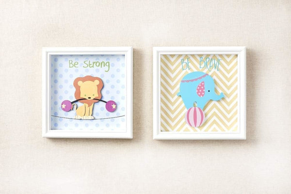 Be Strong Lion Frame Art