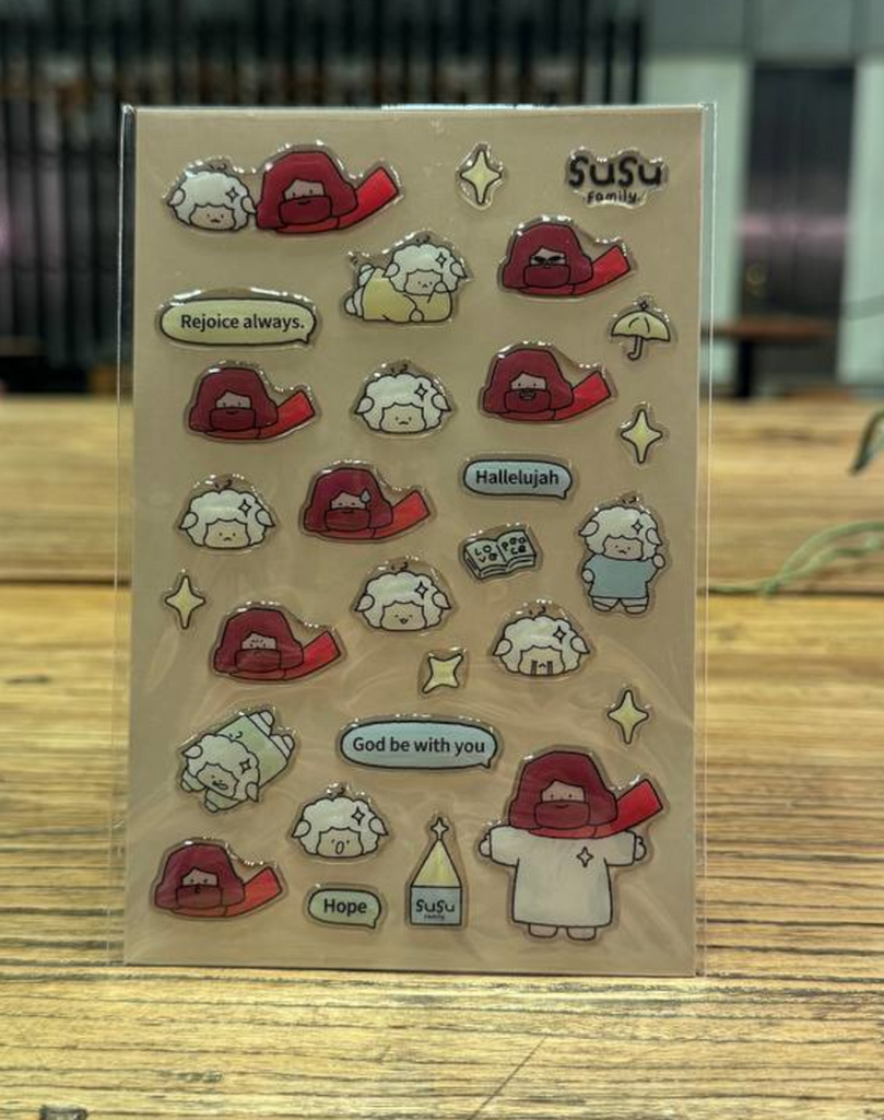 Susu Family Jesus Stickers