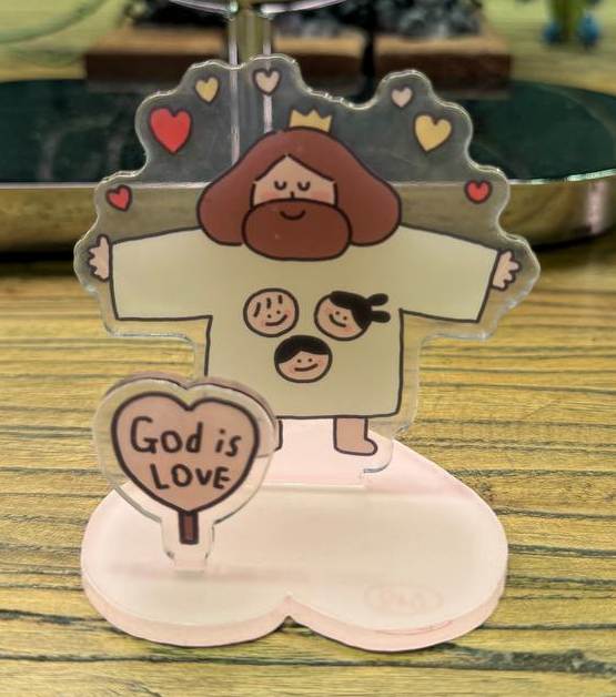 God is Love Embrace Acrylic Stand