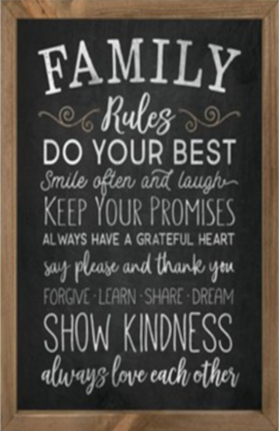 Family Rules | Framed Art