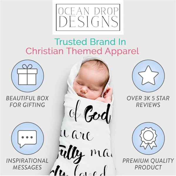 Baby Quote White Muslin Baby Swaddle Wrap
