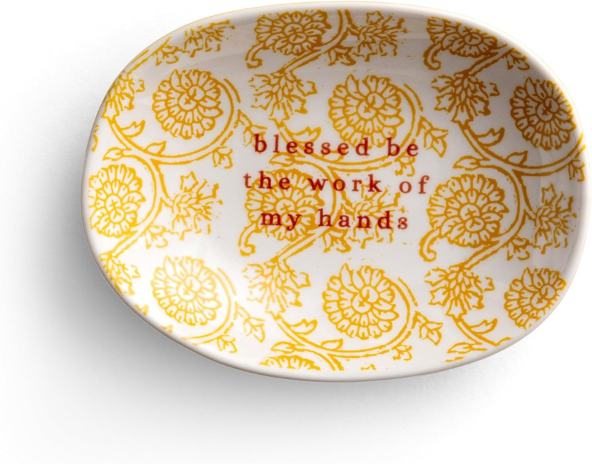 Blessed Be the Work of Your Hands Ceramic Trinket Dish