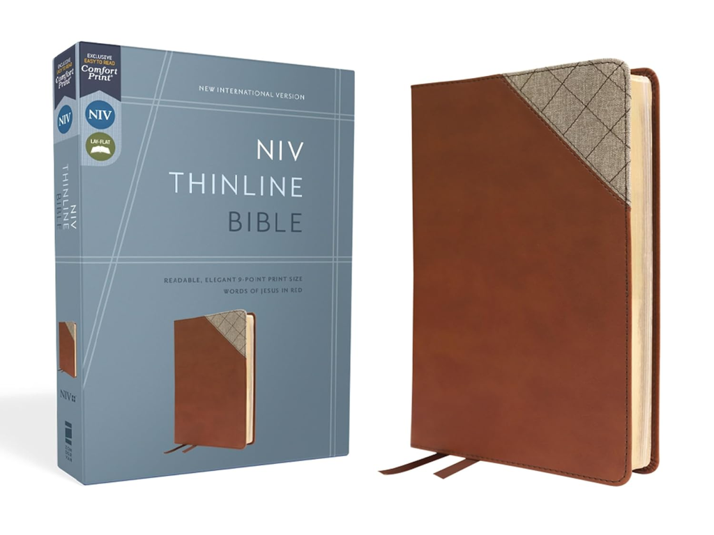 Niv, Thinline Bible, Leathersoft, Brown