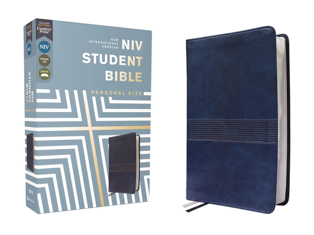 NIV Student Bible Personal Size Leathersoft Navy Comfort Print