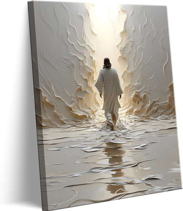 Jesus Walking on Water Canvas Wall Art