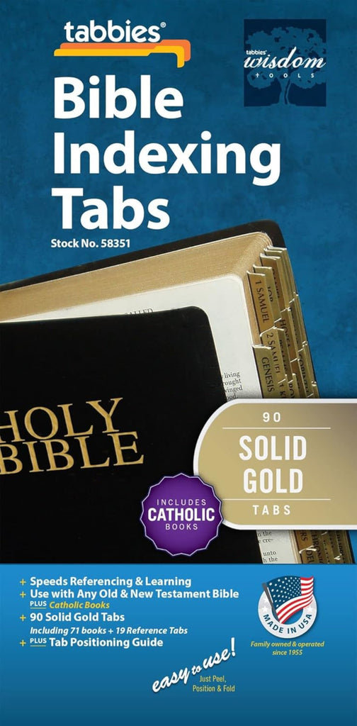 Tabbies Solid Gold Old & New Bible Indexing Tabs