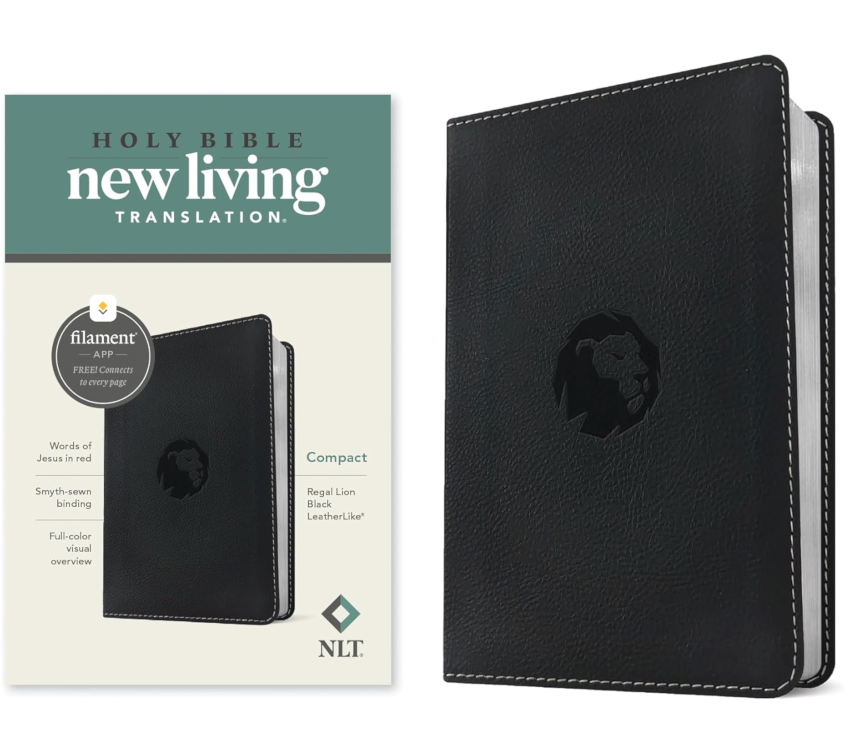 NLT Compact Bible Regal Lion Black
