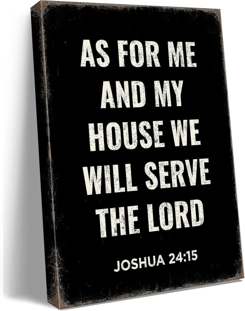 Scripture Wall art Joshua 24:15 | As for Me and My House We Will Serve The Lord