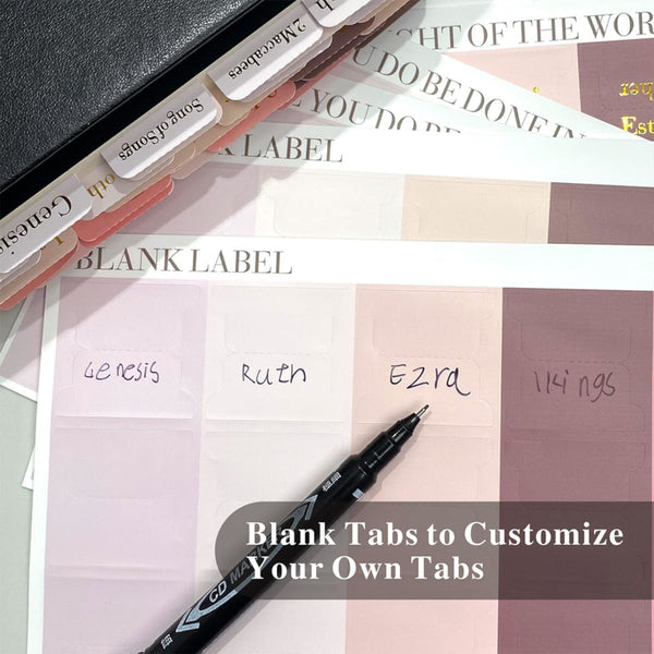Gold Foil Stamping 180 Removable Adhesive Bible Tabs