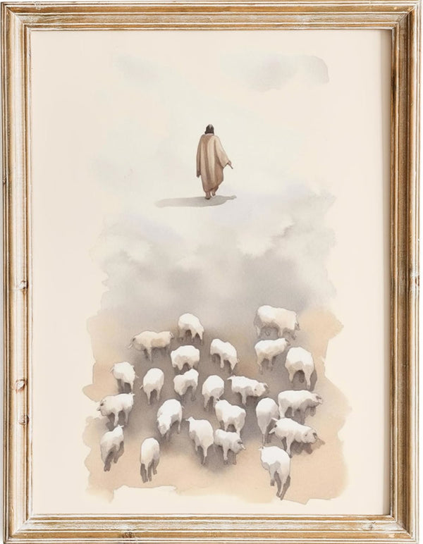 The Parable of the Lost Sheep Jesus Christian Scripture Bible Wall Art