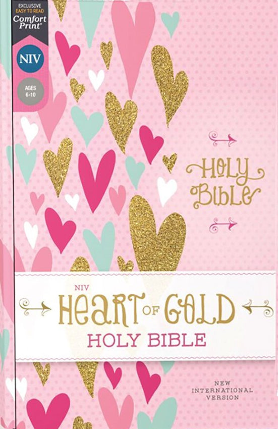 Niv Heart of Gold Holy Bible HC Comfort Print
