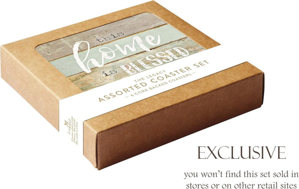 Marla Rae Cork-Backed Coaster Set, 6-Count