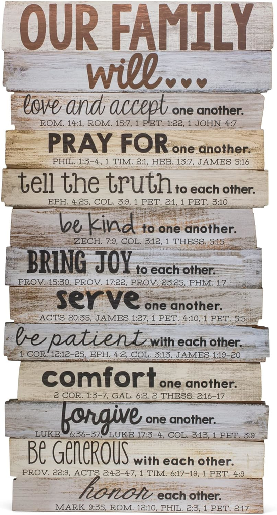 Our Family Will Medium Wall Decor, 8 1/2 x 16 1/2