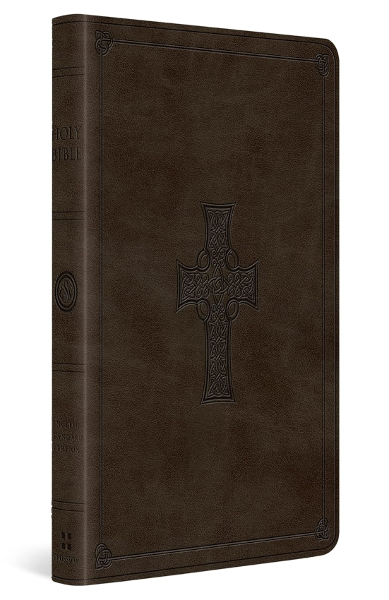 ESV Large Print Value Thinline Bible TruTone, Olive, Celtic Cross Design