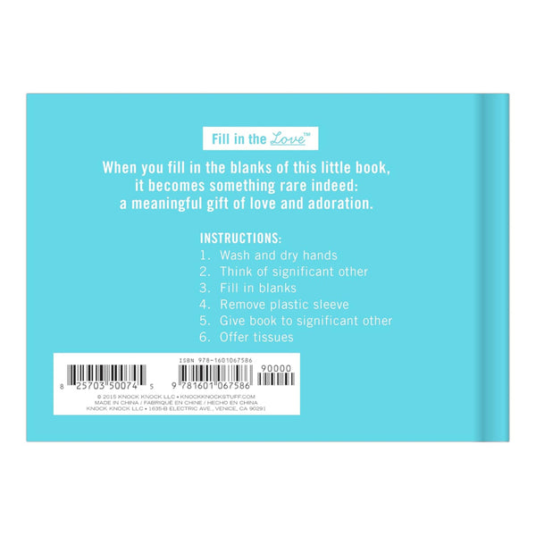 What I Love About Us Book Fill in the Love Fill-in-the-Blank Book & Gift Journal