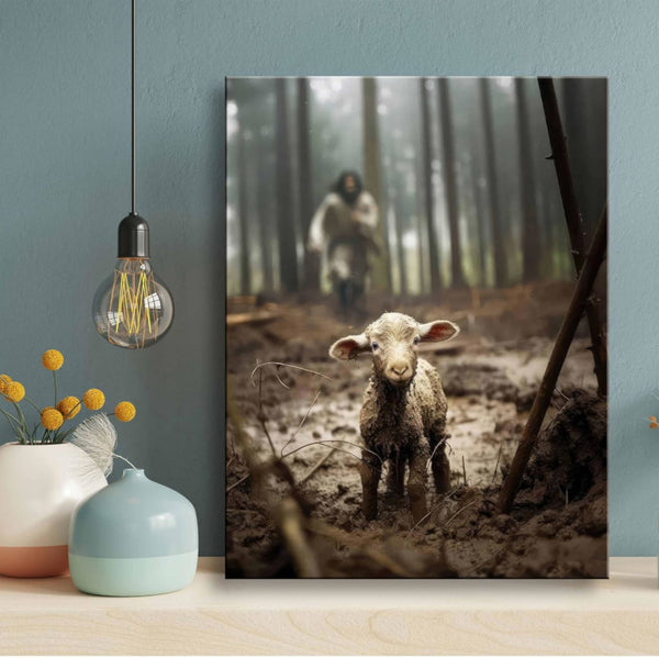 Jesus and Lamb Canvas