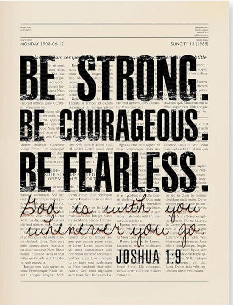 Vintage Bible Verses Christian Office Wall Art Poster