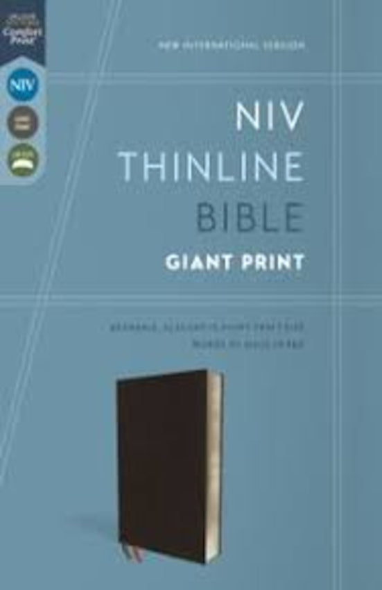 NIV Thinline Bible Giant Print Bonded Leather Black