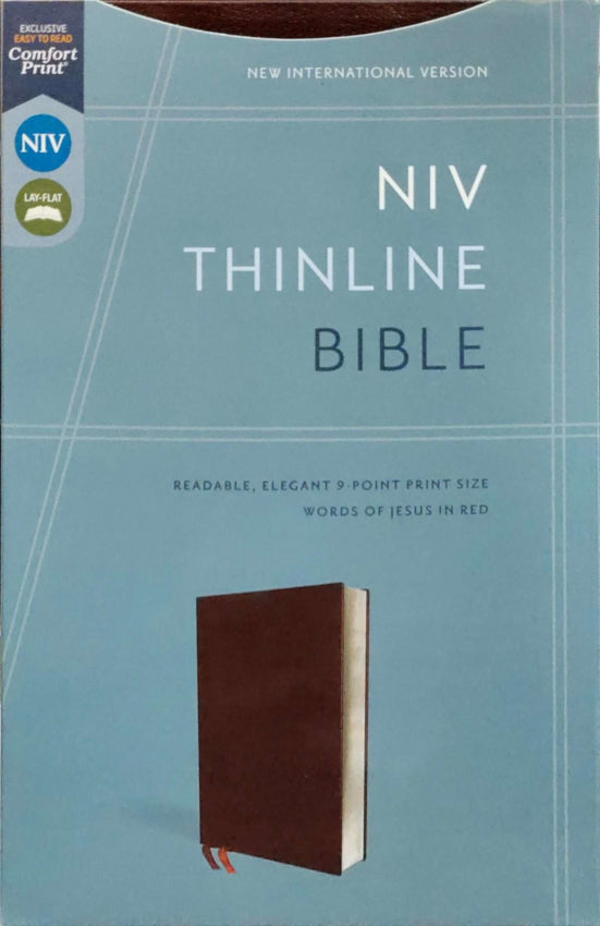 NIV Thinline Bonded-Burgundy, Comfort Print