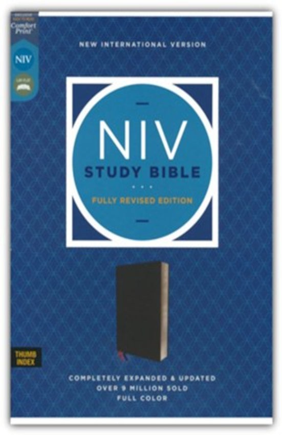 NIV Study Bible, Fully Revised Ed, Bonded Leather, Black