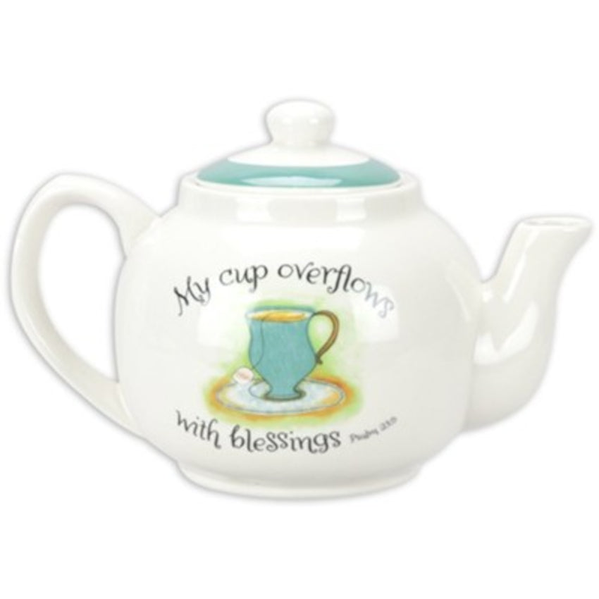 My Cup Overflows With Blessings | Teapot