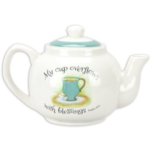 My Cup Overflows With Blessings | Teapot