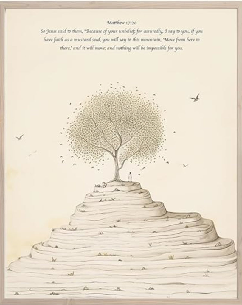 TwoDays Christian Wall Art (8" X 10", FRAMED)