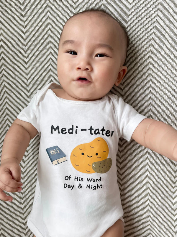 Medi-tater of His Word Day & Night  | Onesie (6-12M)