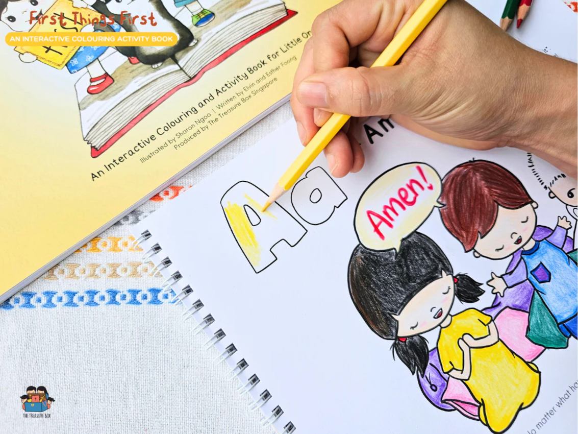 TreaBox First Things First Interactive Colouring Book – The Ink Room ...