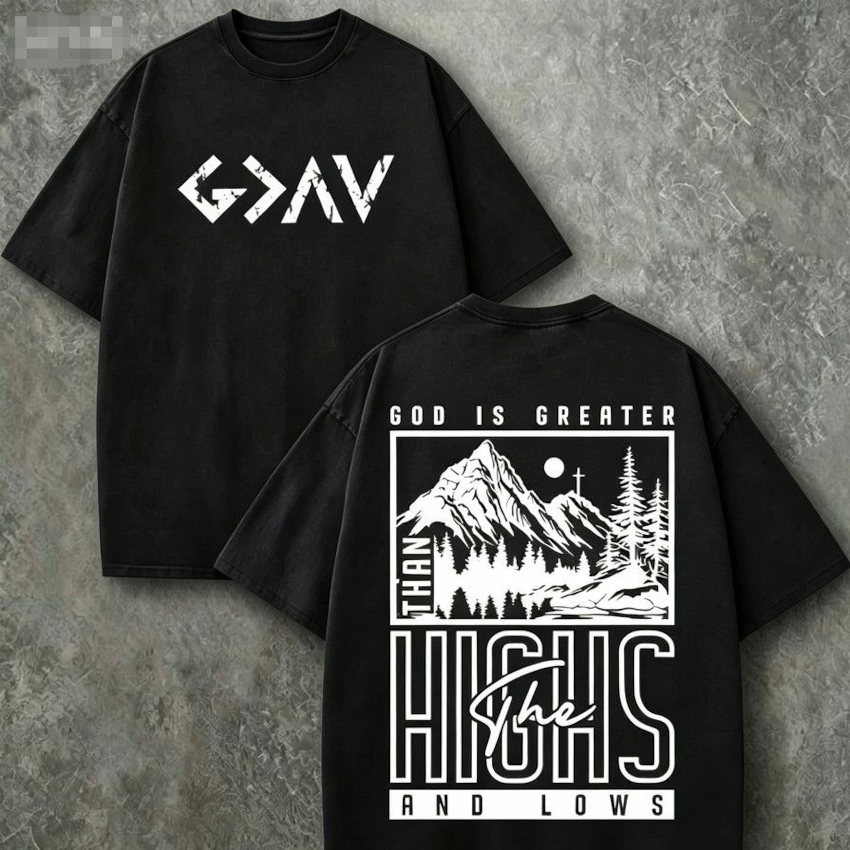 God is Greater Black T-Shirt